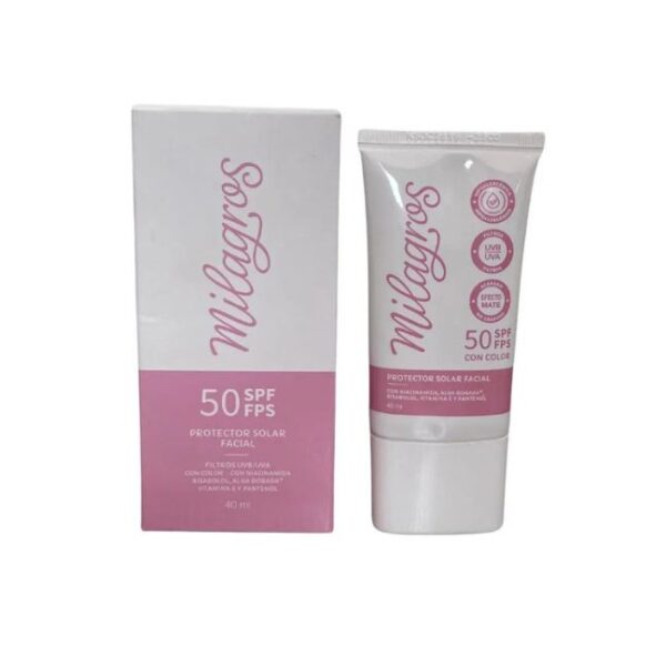 Protector solar facial con color Milagros 40Ml