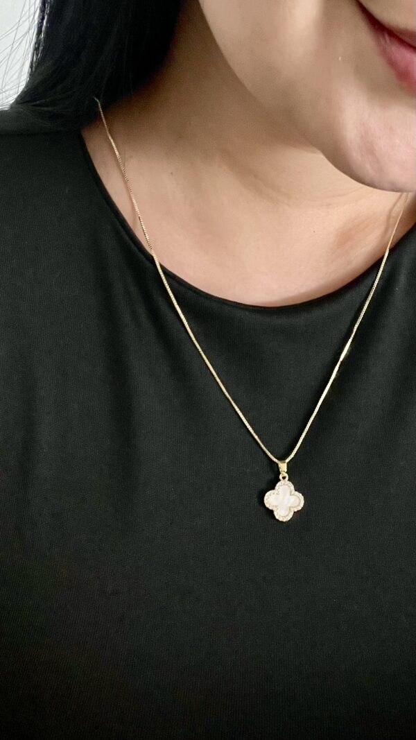 Collar en Rodio Tipo Van cleef